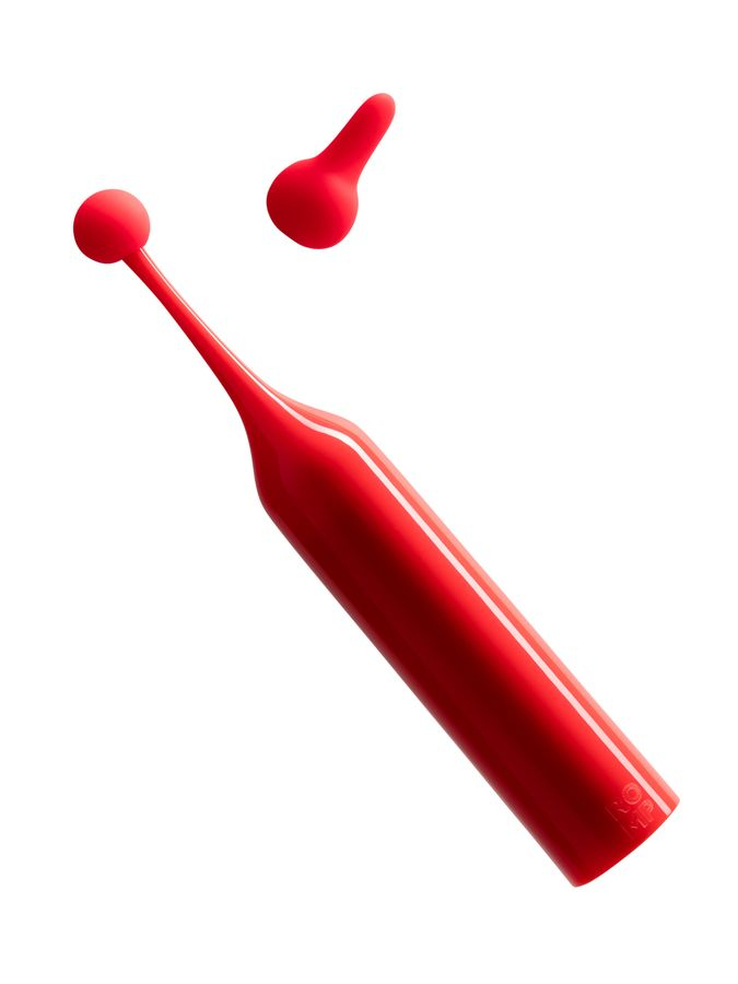 Вибратор-тиклер "Romp Pop" + насадка, красный 