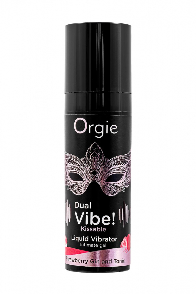 Жидкий вибратор "Orgie Sexy Vibe Kissable Liquid Vibrator" с ароматом и вкусом клубника & джин-тоник 